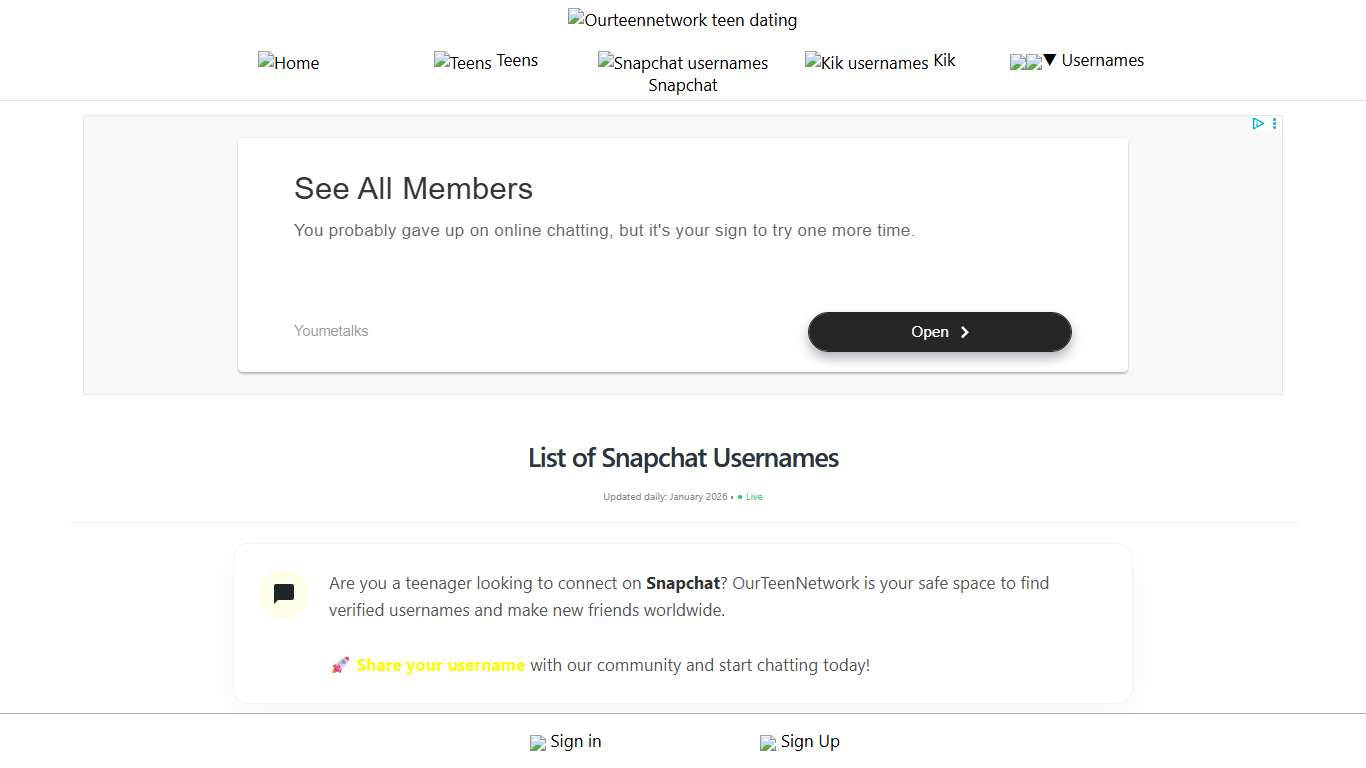 36372 Active Snapchat Usernames (2026 List)