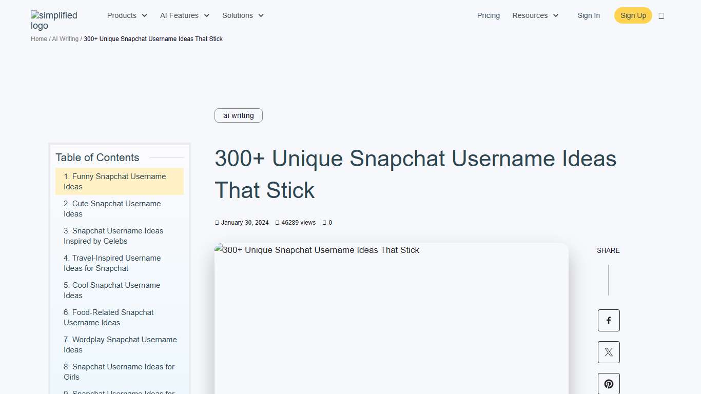 300+ Great Snapchat Username Ideas | Simplified